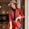 Costumes pour femmes Mode Printemps Automne Femmes Simple Bouton Minuit Marine Slim Blazer Bureau Lady Casual Veste Courte Manteau Fille Vêtements De Fête