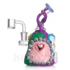 Paddestoel 3D Hand Schilderen Glazen Waterpijpen 7 Inch Water Bong Dab Rig Roken Waterpijp Waterpijpen Huis Leuke Vorm met Quartz Banger