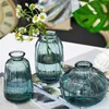 Vases Mini Simple Stained Glass Vase Home Decoration Ornament Aromatherapy Bottle Hydroponic Flower Arrangement Glass Vase 231009