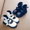 Boots Cozulma Children Girls Retro Strap Ankle Shoes For Kids Autumn Hook Loop Fashion Size 27-37