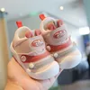 Весенне-осенняя детская обувь, обувь для малышей с героями мультфильмов, нескользящая детская обувь с дышащей сеткой на мягкой подошве