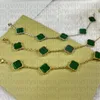 pulseira de grife joias de grife trevo de quatro folhas banhado a ouro 18K joias de moda para mulheres de casamento de luxo libere seu encantamento interior joias iluminadas