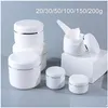 Bouteilles d'emballage en gros pot en plastique blanc avec couvercle bouteilles cosmétiques rechargeables vides composent le conteneur de stockage de lotion de crème pour le visage hors Dh5BK