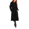 Trench da donna Sexy effetto bagnato in pelle PVC Colletto rovesciato Midi per abito da donna a maniche lunghe con bottoni finti lucidi con cintura