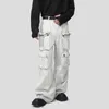 Erkek kot syuhgfa baggy kargo denim pantolon Amerikan tarzı moda sokak kıyafetleri çok cep niş tasarım trend sonbahar jean tulum