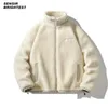 Jaquetas masculinas Sensir Outono Inverno Jaqueta Masculina Lamb Fleece Pelúcia Oversize Casal Solto 231010