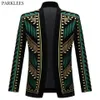 Luxury African Embroidery Cardigan Blazer Jacket Men Shawl Lapel Slim Fit Rands Suit Dräkt Male Party Prom Wedding Costumes 21232V