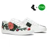 Ace Sneakers Women Designer Buty tygrysy gwiazdy wąż haftowane pszczoły platforma do butów skórzany biały zespół beżowy płótno luksusowe mężczyźni swobodni trenerzy