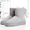 Bottes GRWG nouvelle mode femmes bottes de neige chaudes bottes d'hiver 100% véritable cuir de vachette femmes bottes bottines taille 35-44 Q231010