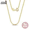 Effie Queen Italian 925 Silver Cable 체인 목걸이 멀티 컬러 45cmnecklace 펜던트 여자 남자 보석 선물 전체 sc06-g247d