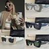 10A Модные роскошные дизайнерские мужские и женские солнцезащитные очки в полурамке с полыми дизайнерскими наружными солнцезащитными очками UV400 в стиле ретро, солнцезащитные очки «кошачий глаз» с коробкой OERI021