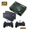 Lettori di giochi portatili M8 Console per videogiochi 2.4G Doppio controller wireless Stick 4K 20000 giochi 64Gb Retro per giochi Ps1/Gba Drop Acc Dhgre