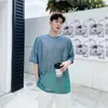 Men's T Shirts Summer Personality Bright Bronzing Short-sleeved T-shirt Youth Nightclub Loose Causal Off-the-shoulder T-shirts Male Clothes