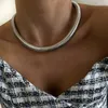 Chaînes Ins 18 carats plaqué or en acier inoxydable collier en métal pour femmes imperméable à l'eau ternir fête de mariage libre