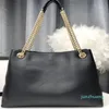 Designer Genuine Leather Bag with Chain Solid Color Women's Handbag Purses