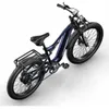 E-cyklar Electric Bike 26 tum E Mountain Bikes 840Wh Ebike 500W BAFANG MOTOR MOPED 3.0 FAT Däck Bicycle 17.5AH 48V Samsung Battery MTB Full fjädring
