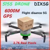 Dixsg s155 com câmera hd 5g gps drones profissional eis 3 eixos anti agitação fpv helicóptero carga 500g rc avião brinquedo para menino