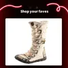 Boots TMA EYES Winter Warmth Long Washed Contrast-Stitch Lace Side Zipper Women's Boots 231009