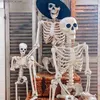 その他のイベントパーティーは、ハロウィーン装飾用の40cmの人間のスケルトンリアルな頭蓋骨骨モデルハロウィーンパーティーホーム装飾ホーンテッドハウスホラープロップQ231010