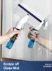 Outra organização de limpeza Rodo limpador de janelas 4 em 1 com frasco de spray e função de coleta de água Raspador TPR para limpador de vidro 231009