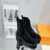 Botas de diseñador Botas de lujo Botas clásicas de piel de becerro de charol Variedad Negro Beige Blanco Tallas 35-41