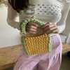 Neue Mini-Tasche für Herbst und Winter, gehäkelte Colorblocking-Handtasche 102123