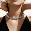 Top-Qualität, klassisches europäisches Design, Mode-Damenschmuck, Roségold, Silberfarbe, 10 mm Fischgräten-Schlangenkette, Halsband-Halskette2659