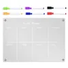 Whiteboards 1 Set Magnetic Glass White Boards Fridge Whiteboard Message Weekly Plan Memo Message Board Erasable Refrigerator 231009