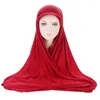 Roupas étnicas Mulheres Muçulmanas Hijab Jersey Chiffion Cachecol Verão Esportes Bonés de Beisebol Senhoras Headwrap Pronto para Usar Lenço Bonnet