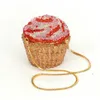 New-Cristallo Borsa da sera Moda Cupcake Diamante Frizione Soiree Borsa da donna Matrimonio Sposa Torta Borse SC518246a