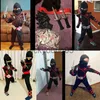 Themakostuum Zwart Ninja-kostuum Jongen Halloween Japanse Samurai-kostuum Kid Anime Spierkostuum met schuimaccessoires Beste kindercadeau x1010