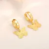 Boucle d'oreille à breloque papillon de luxe en or jaune fin G F, bijoux à la mode pour femmes et filles, cadeau Pretty260A