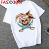 Een Stuk T-shirt Mannen Harajuku Cartoon Hip Hop Japan Anime T-shirt 90 S Grappige Luffy Zoro Grafische Mode tees Male227j