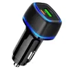 PD Type C ładowarka samochodowa 2.4a Szybka ładunek QC3.0 Phone Charger USB-C Szybkie ładowanie Auto Power Adapter dla iPhone'a 15 14 13 12 Samsung S22 S21 Xiaomi Pixel 8