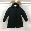 01Fashion Canada Jassen Vrouwen Jas Parka Wit Ganzendons Capuchon Dames Parka Dames Outdoor Jas Dames Winter Jack235Y