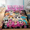 3D Cartoon LOL Cute Duvet Cover z poduszkami dla dzieci274n