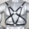 Cinturones exóticos para hombre, arnés de pecho, Top de cuero, cinturón Sexy, Bondage corporal, lencería Gay, correa, ropa interior, accesorios Rave