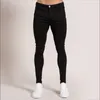 Herren-Jeans, High-End, einfarbig, schlankmachend und Leggings, Netzstoff, rot, elastische Hose 2023