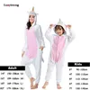 Winter Animal Wolf Onesie Kids Kigurumi Pamas Unicorn Sleepwear for Women Pyjamas Jumpsuit Girl Boy Blanket Sleepers Overalls 231010