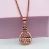 Pingentes 585 roxo ouro cabaça ábaco pingente em banhado 14k rosa estilo étnico oco out charme festa jóias para presente feminino