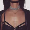 Crystal Choker Necklace 2017 Luxury Statement Chokers Halsband för kvinnor Trendiga chunky nacktillbehör Fashion Jewellery Cheap228e