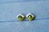 Stud Earrings JHY Solid 18K Gold Nature Green Tourmaline Diamonds Gemstone 1.2ct Studs For Female Birthday's Presents