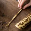 Theeschepjes Natuurlijk handgemaakt hout Blad Matcha Sticks Lepel Theewaar Wit Bamboe Keukengereedschap Kruidengadget Kookgerei Accessoires