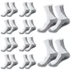 Chaussettes de sport 10 paires hommes femmes chaussettes de Football antidérapantes en Silicone rembourrées respirantes pour le Football Tennis basket-ball Grip chaussettes 231009