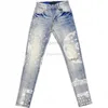 Nouveau AMARI Italien AMIRL Elastic Amirlies Brand Am Jeans Amis Fit Imiri Trendy Amiiri Designer ES Vêtements avec jeans Slim Denim Pantal