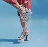 女性用サンダルプラットフォームサンダルレースアップバタフライシュガーガールズファッションシルバーブラインシューズ高品質のハイヒールブランド231009
