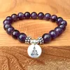 SN1062 Top Ametista Pulseira Yoga Mulheres Ametista Jóias Chakra Cura Cristais Vícios Insônia Pulso Mala Beads Jewelry286v