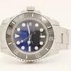 Herenhorloge rollen Yz d Blue Sea-dweller keramische bezel 44 mm roestvrij staal Blso automatische zwarte duikerhorloges polshorloges cy