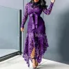 Casual Dresses Formal Dress Lace Patchwork Women Hollow Out Fishtail Hem For Wedding Plus Size Elegant Long Sleeve Party Sexy Sund281Z