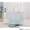 Depolama Çantaları PVC Mağaza Çantası Kadınlar İçin Lazer Çanta Holografik Şeker Plajı Su Geçirmez Shoder Jelly Drop Teslimat Ev Bahçe Houseee Otjaf